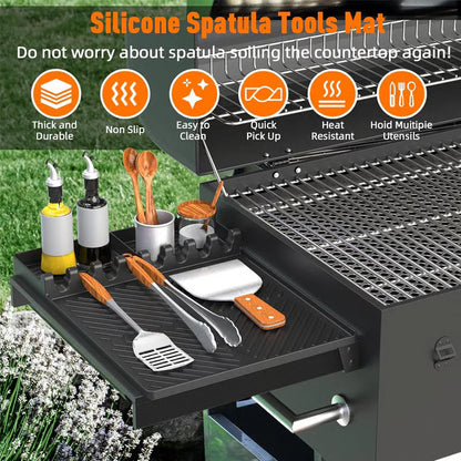 ✨🌞Summer Sale 49% OFF🍖Silicone BBQ Side Shelf Mat — Keep Tools Clean & Close