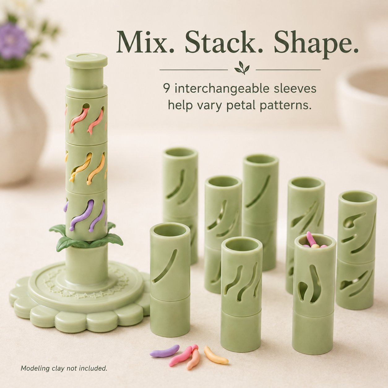 🔥Modular Clay Bloom Maker with 9 Shaping Sleeves