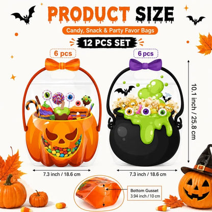 ✨20/40/60 Pcs Halloween Plastic Goodie Bags🎃