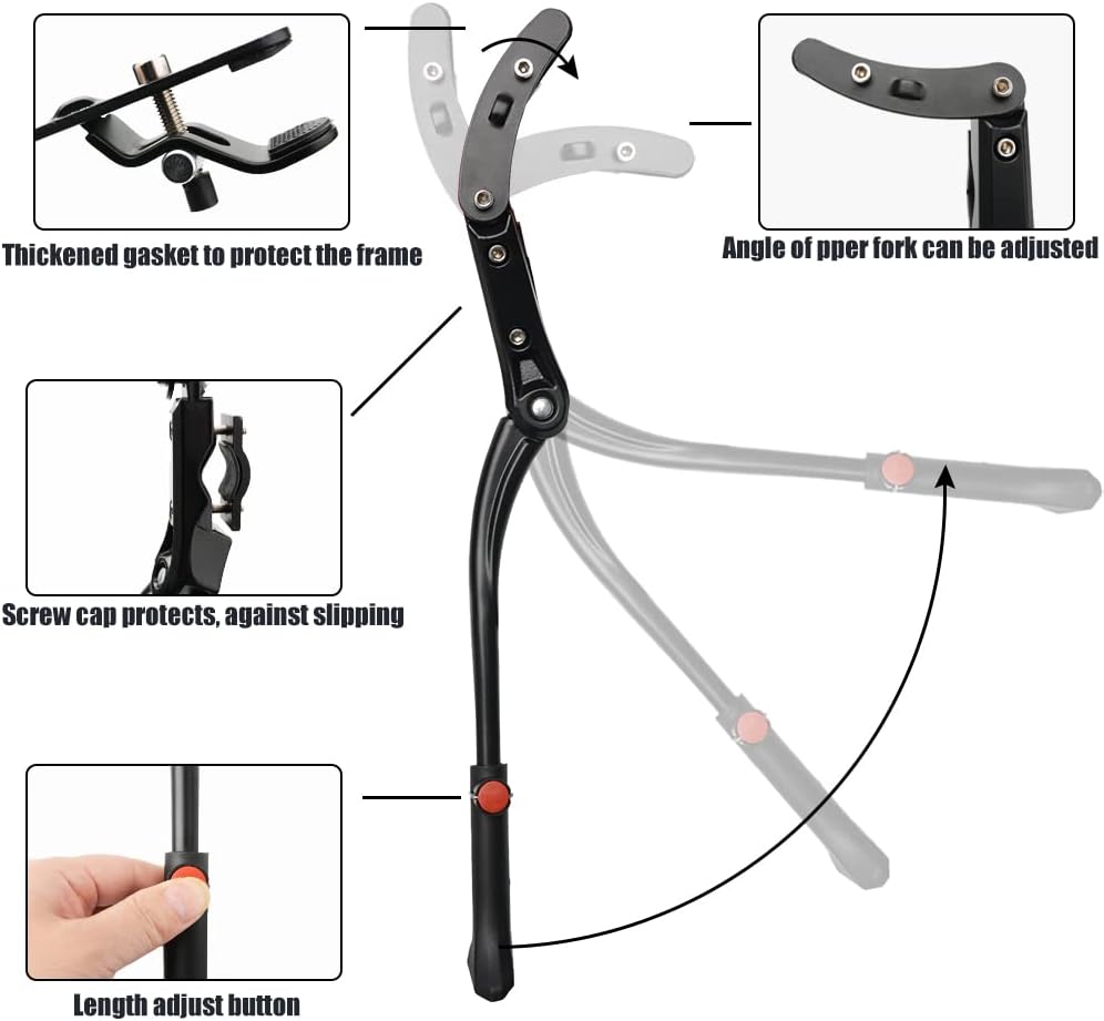 ✨ Caballete de bicicleta ajustable premium: estabilidad y durabilidad