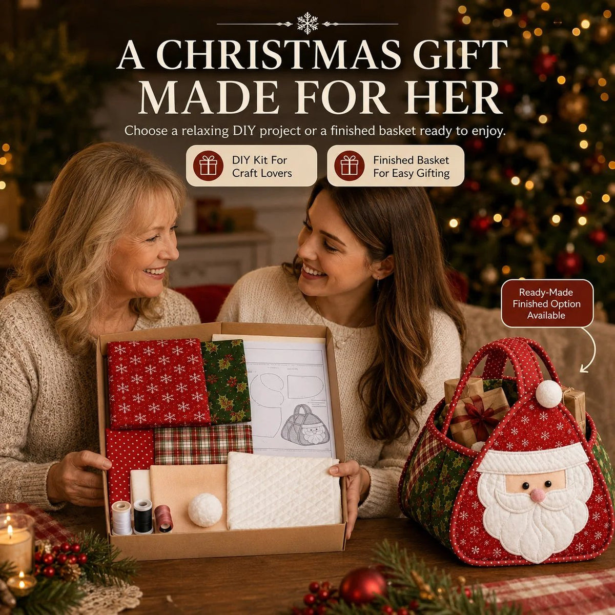 🔥Christmas Character Quilted Carry Basket ⭐🎉