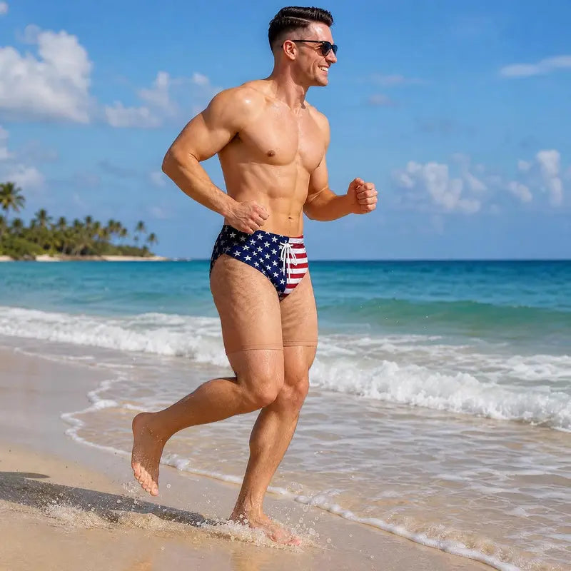 🔥Funny Patriotic Men Swim Trunks