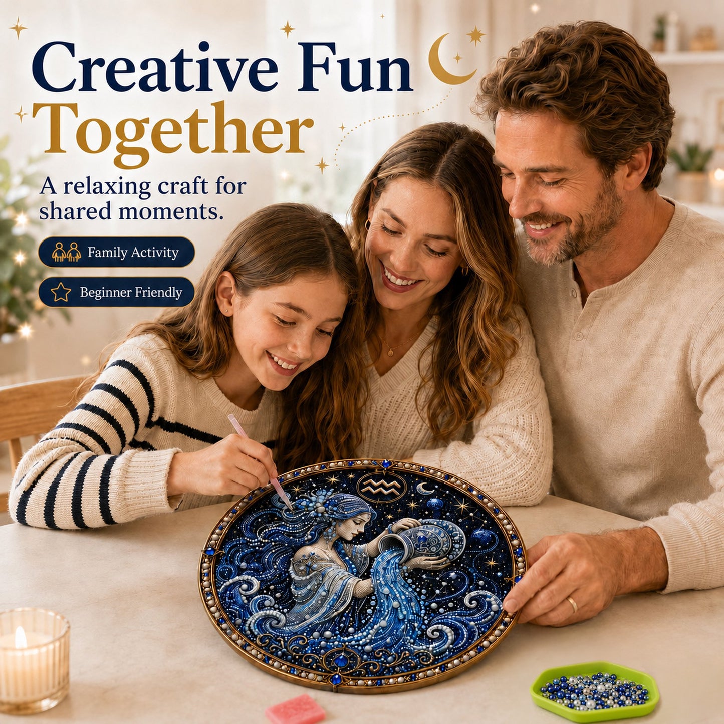 ✨Last Day 49% OFF - DIY 12 Zodiac Signs Pearl Art Kit ♈🌙