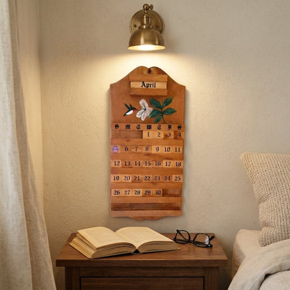 🔥Last Day 49% OFF - 📆Handmade Vintage Wooden Perpetual Calendar