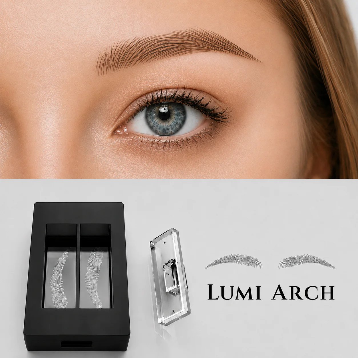 🔥Waterproof Microblading Effect Eyebrow Stamp Kit