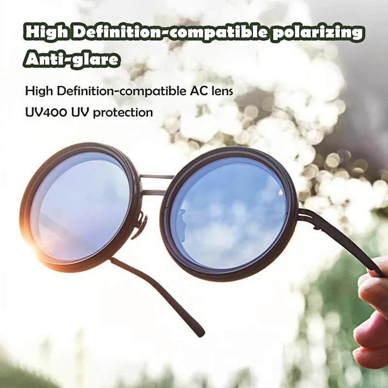🔥 Adjustable 9-Level Tint Polarized Sunglasses – One Pair for Any Light