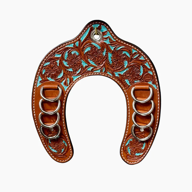🔥 Handcrafted Leather Horseshoe Wild Rag Holder | Western Scarf & Bandana Organizer (📦Buy 2 Free Shipping)