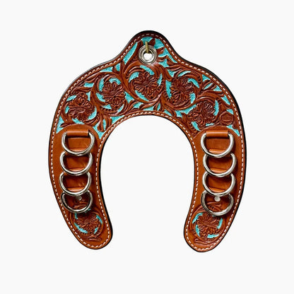 🔥 Handcrafted Leather Horseshoe Wild Rag Holder | Western Scarf & Bandana Organizer (📦Buy 2 Free Shipping)