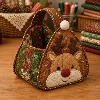 🔥Christmas Character Quilted Carry Basket ⭐🎉