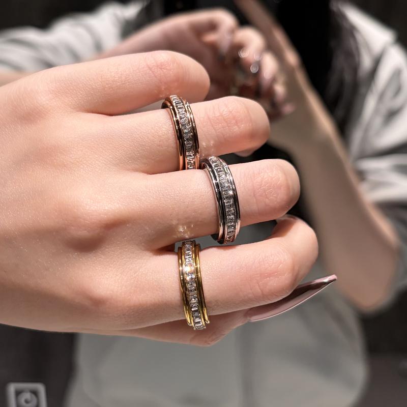 🔥Today Only 49% Off - Sparkling Spinning Ring, Relieves Anxiety, Symbolizes Vows & Luck, Waterproof & Fade-Resistant