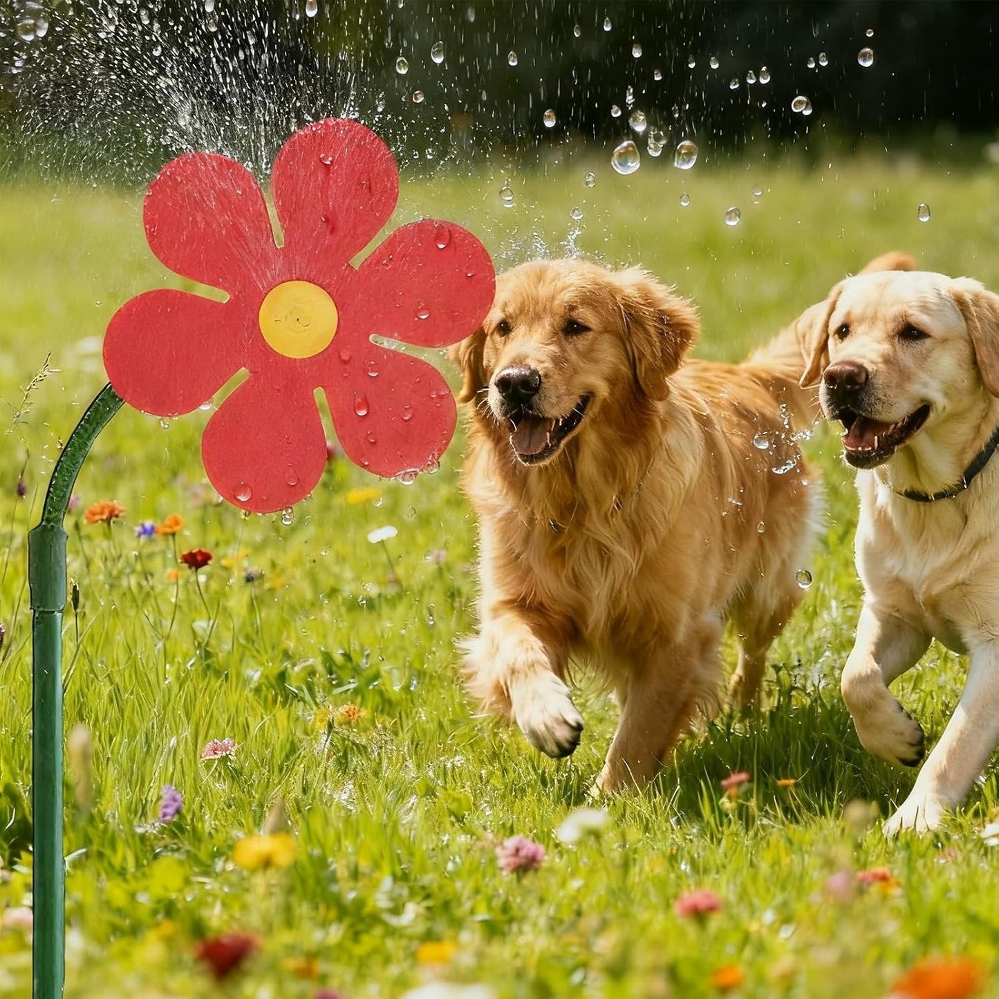 ✨ Crazy Daisy Sprinkler – Funny Dancing Flower Water Sprinkler for Kids, Dogs & Garden Fun 🌼