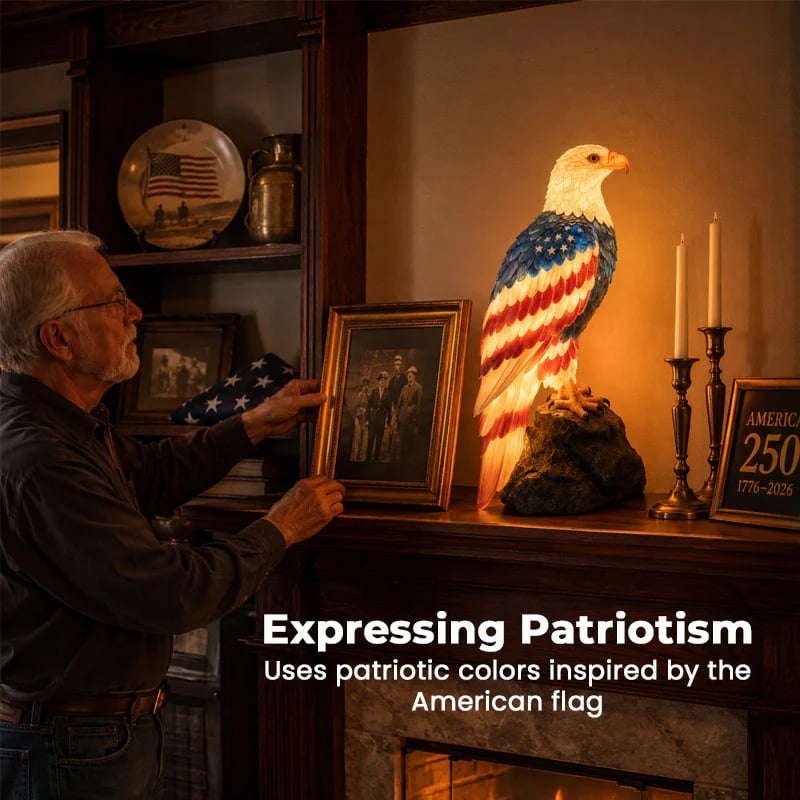 ✨🦅🇺🇸 250th Anniversary Patriotic Bald Eagle Lamp