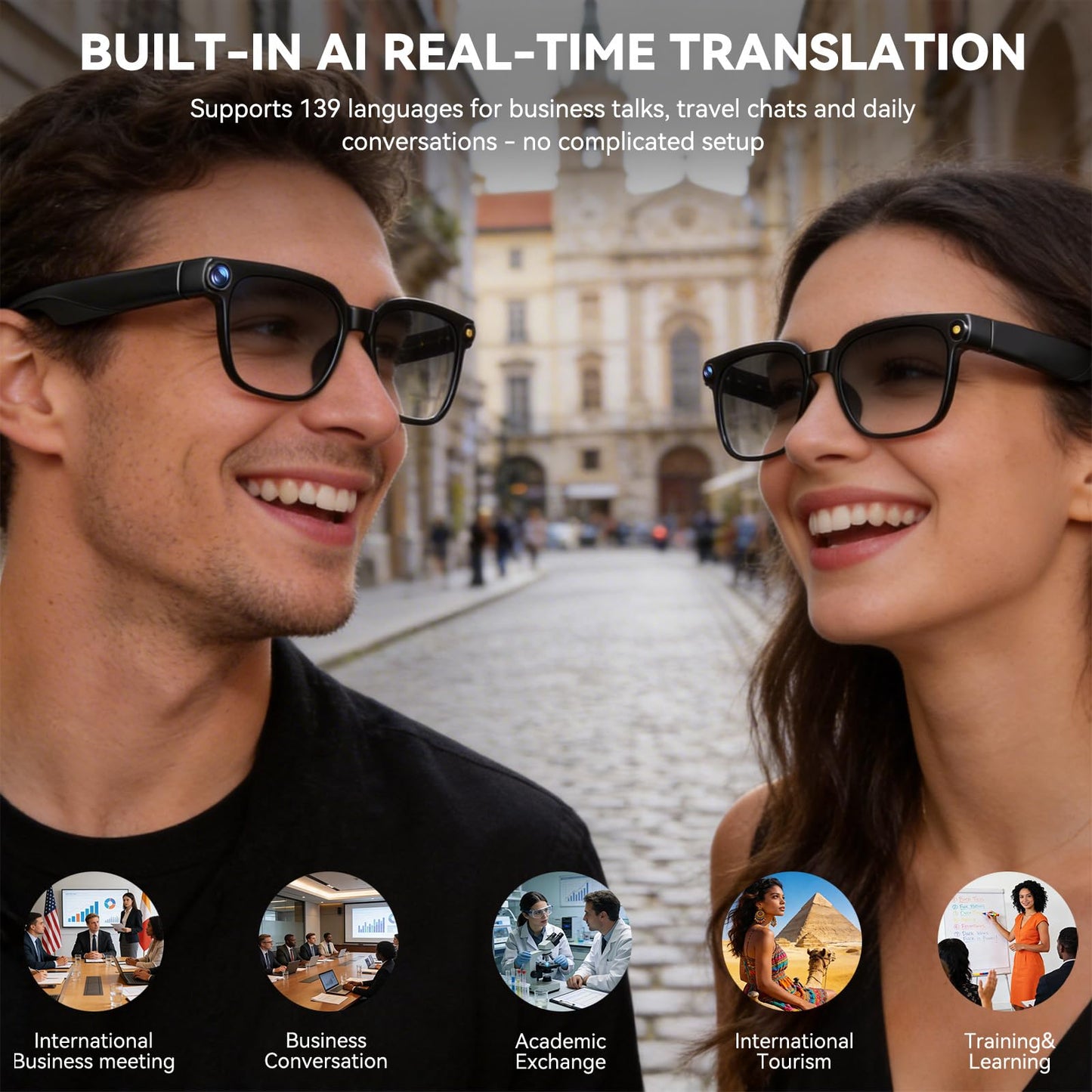 🔥Smart AI Camera Glasses with 8MP Photochromic Lenses