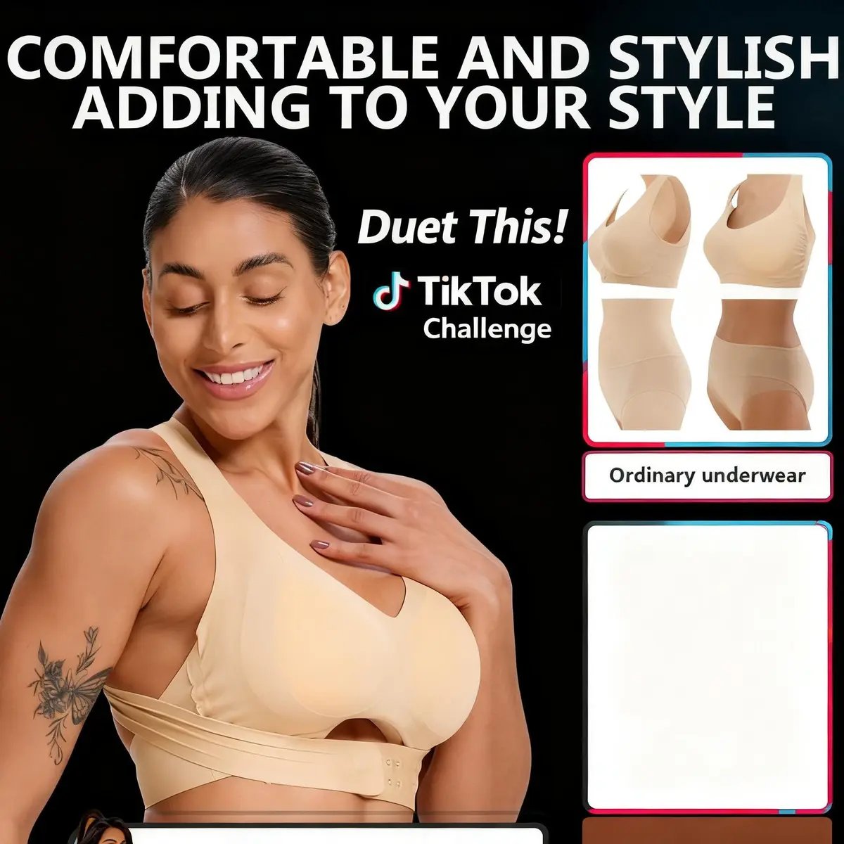 🔥Cross Back Front Closure Wireless Posture Support Bra