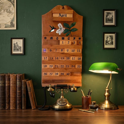 🔥Last Day 49% OFF - 📆Handmade Vintage Wooden Perpetual Calendar