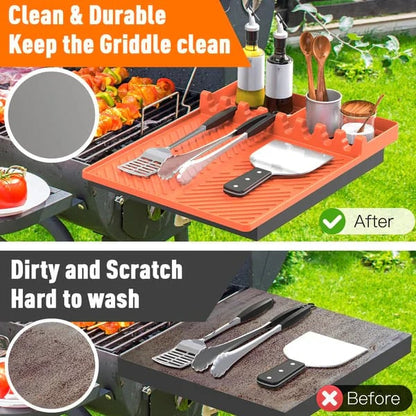 ✨🌞Summer Sale 49% OFF🍖Silicone BBQ Side Shelf Mat — Keep Tools Clean & Close