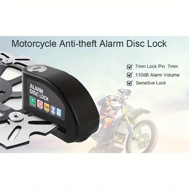 ✨High Decibel Smart Disc Brake Lock Dual Protection for Motorcycles Bikes and E Bikes