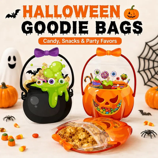 ✨20/40/60 Pcs Halloween Plastic Goodie Bags🎃