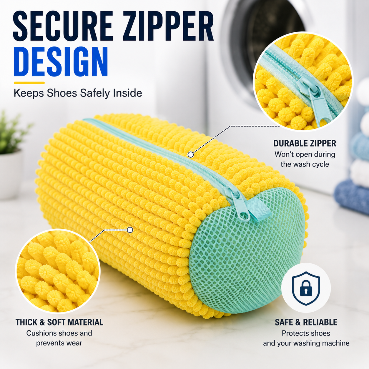🔥👟 No-Scrub Shoe Washing Bag – Clean & Protect Your Sneakers In The Washing Machine