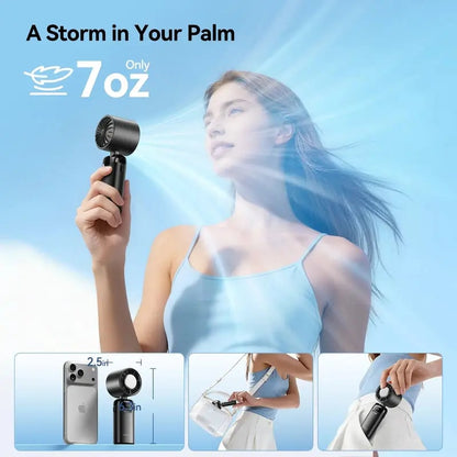 🔥2026 Upgraded Multifunction Portable Fan – 4-in-1 Handheld, Desk & Neck Fan with 200 Adjustable Speeds, 21,000 RPM Turbo, 3600mAh USB Rechargeable, Foldable & Adjustable for Travel & Home ❄️💨