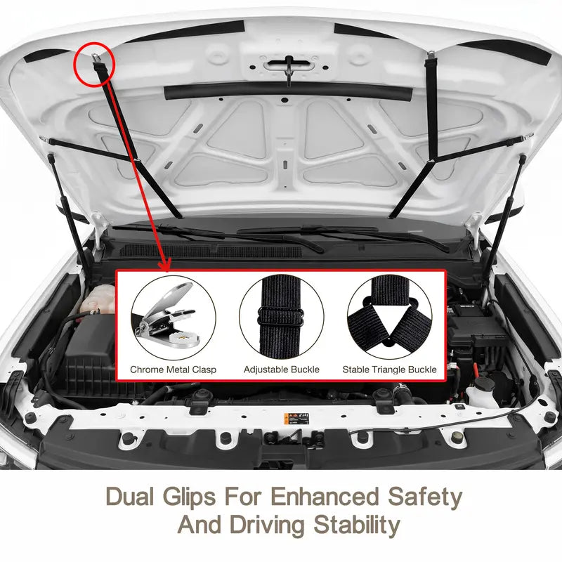 ✨🦅American Flag Car Hood Cover With Dual Triangle Clips Fits Trucks SUVs Sedans Jeep Commemorative Edition