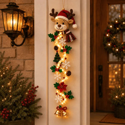 🔥🎄Glowing Christmas Door Hanger | 6 Festive Lighted Designs with Warm Glow