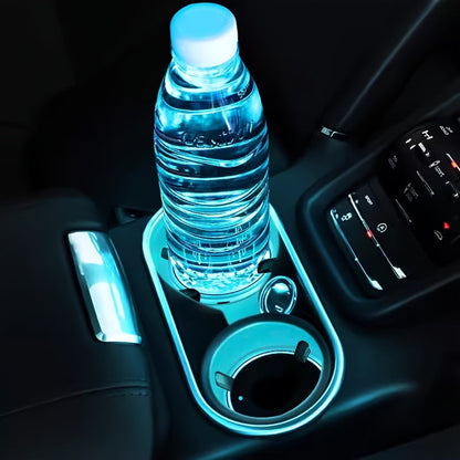2 PCS LED Cup Holder Light - USB Rechargeable Waterproof Ambient Lighting