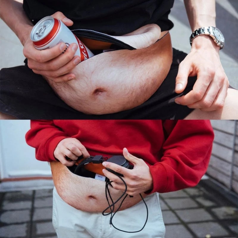 🔥Funny Belly Bag – Realistic Big Belly Novelty Waist Bag
