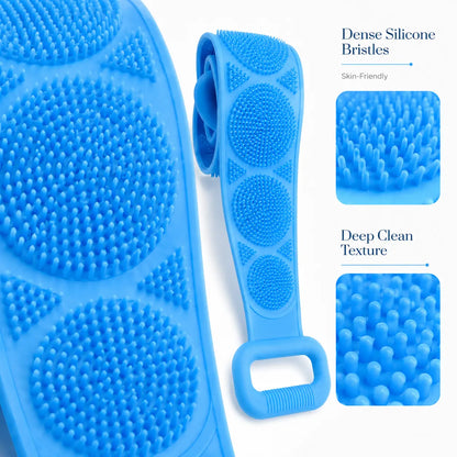 🔥Silicone Bath Brush, Double-Sided Back Scrubber for Body Cleansing & Exfoliating