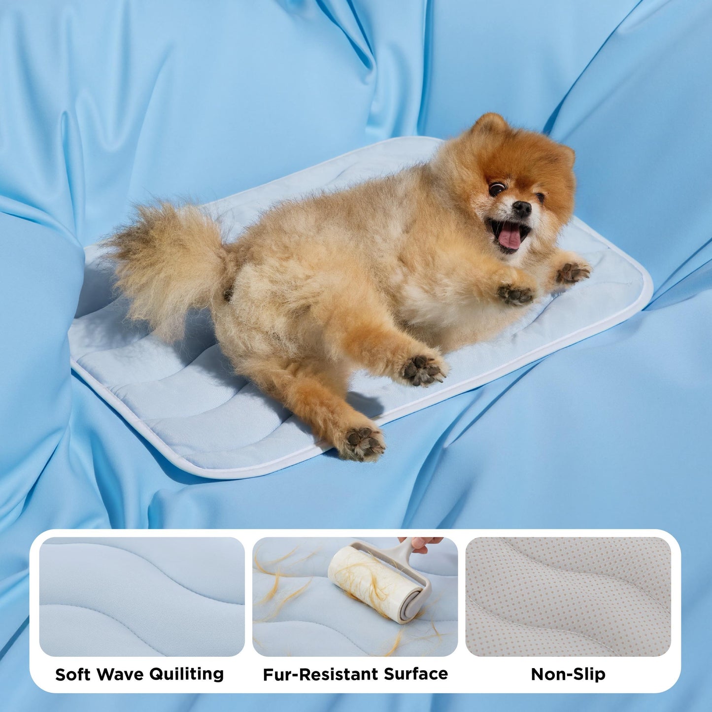 ✨🐶Washable Cooling Dog Mat, ❄️Non-Slip Summer Crate Bed for Large Dogs, No Gel & No Electric
