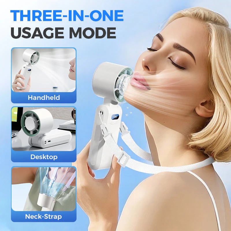 🎖️Portable fan Handheld High Speed Fan