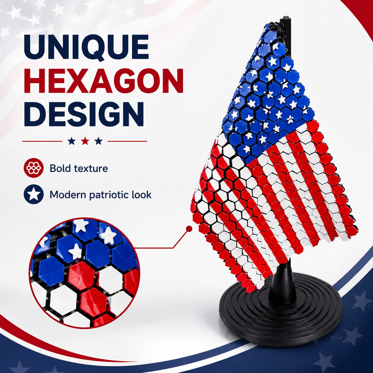 ✨🇺🇸 Flag Chain Mail Patriotic Desk Decor