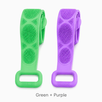 🔥Silicone Bath Brush, Double-Sided Back Scrubber for Body Cleansing & Exfoliating