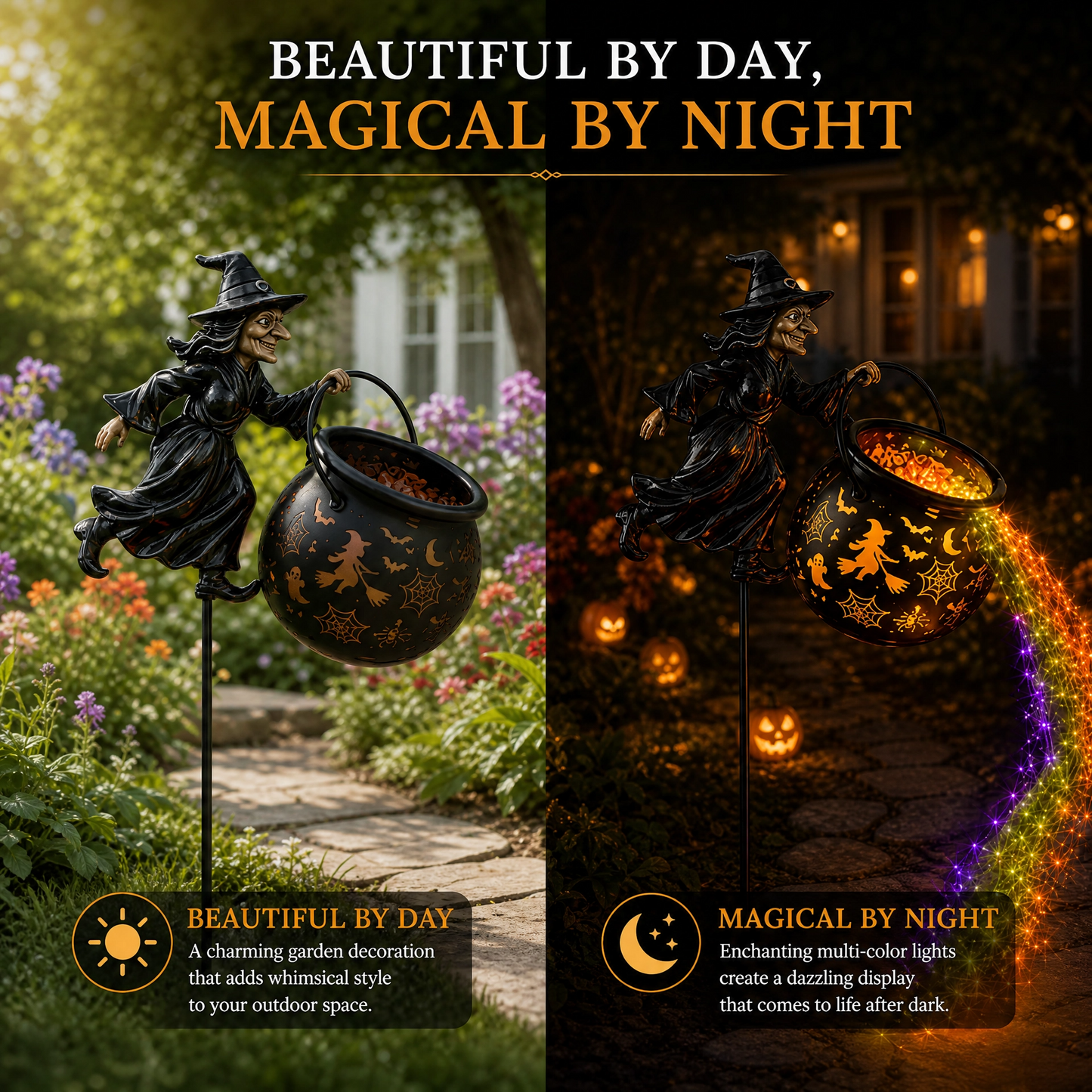 🔥Last Day 49% OFF🎃Halloween Witch Cauldron Garden Light