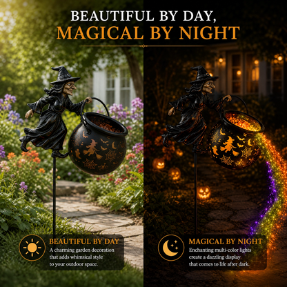 🔥Last Day 49% OFF🎃Halloween Witch Cauldron Garden Light