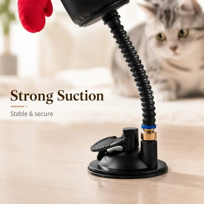🔥🐱🥊Spring Bounce Cat Boxing Bag Toy, Suction Cup Interactive Play Toy with Soft Gloves for Indoor Kittens