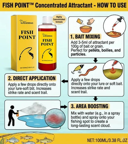 🎖️ Concentrated Fish Attractant Liquid – 🐟Fast-Acting Red Worm Formula
