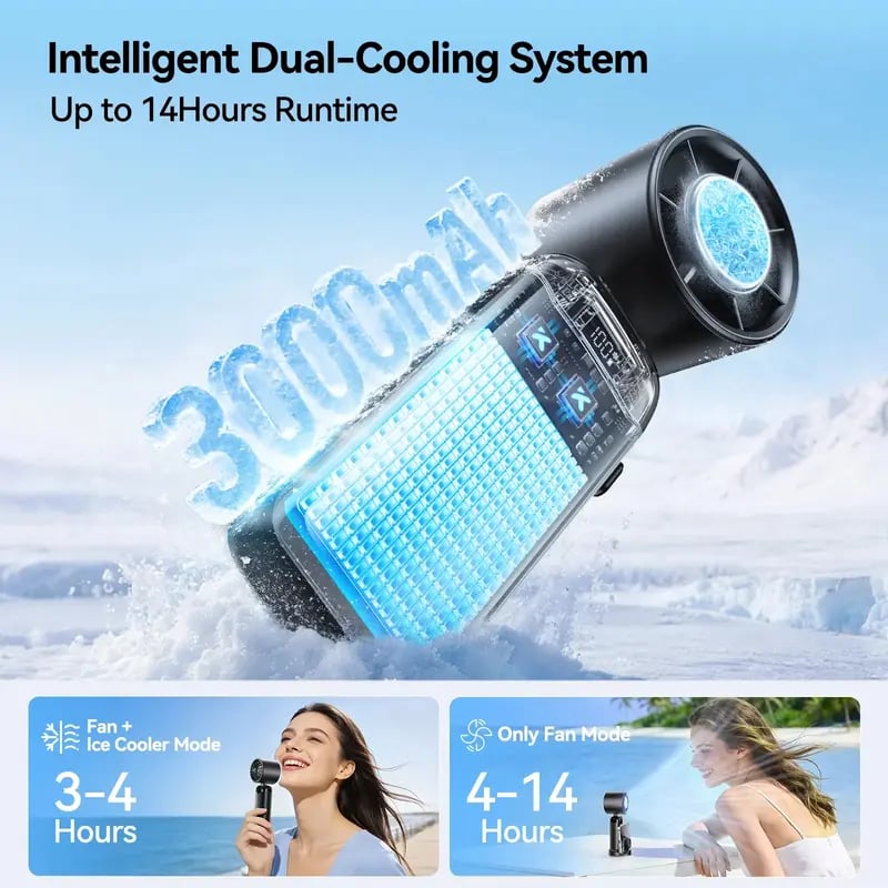 Portable fan used on the go