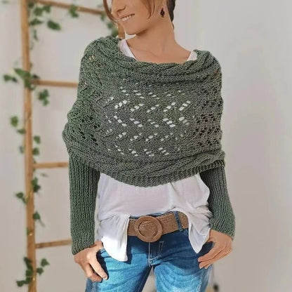 🔥Knitted Cable Wrap, Shrugs For Women, Knitted Wrap