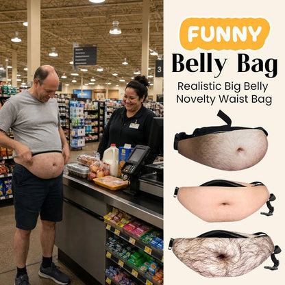 🔥Funny Belly Bag – Realistic Big Belly Novelty Waist Bag