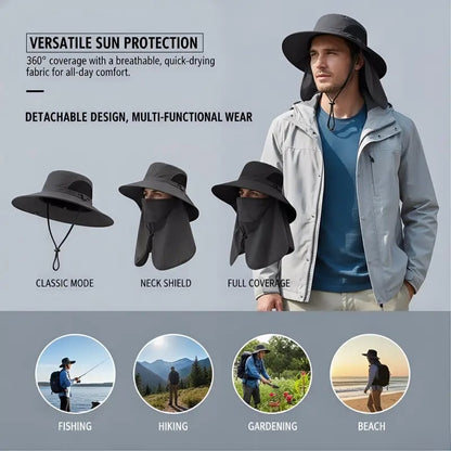 ✨ قبعة صياد للحماية من الشمس 360 درجة 🧢