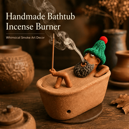 ✨ Lazy Bath Man Incense Burner 🛁🧘