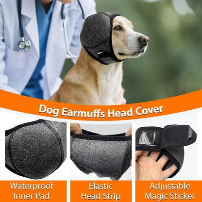 ✨🐶 Dog Calming Hoodie Ear Wraps for Dogs, Waterproof Dogs Swim Cap