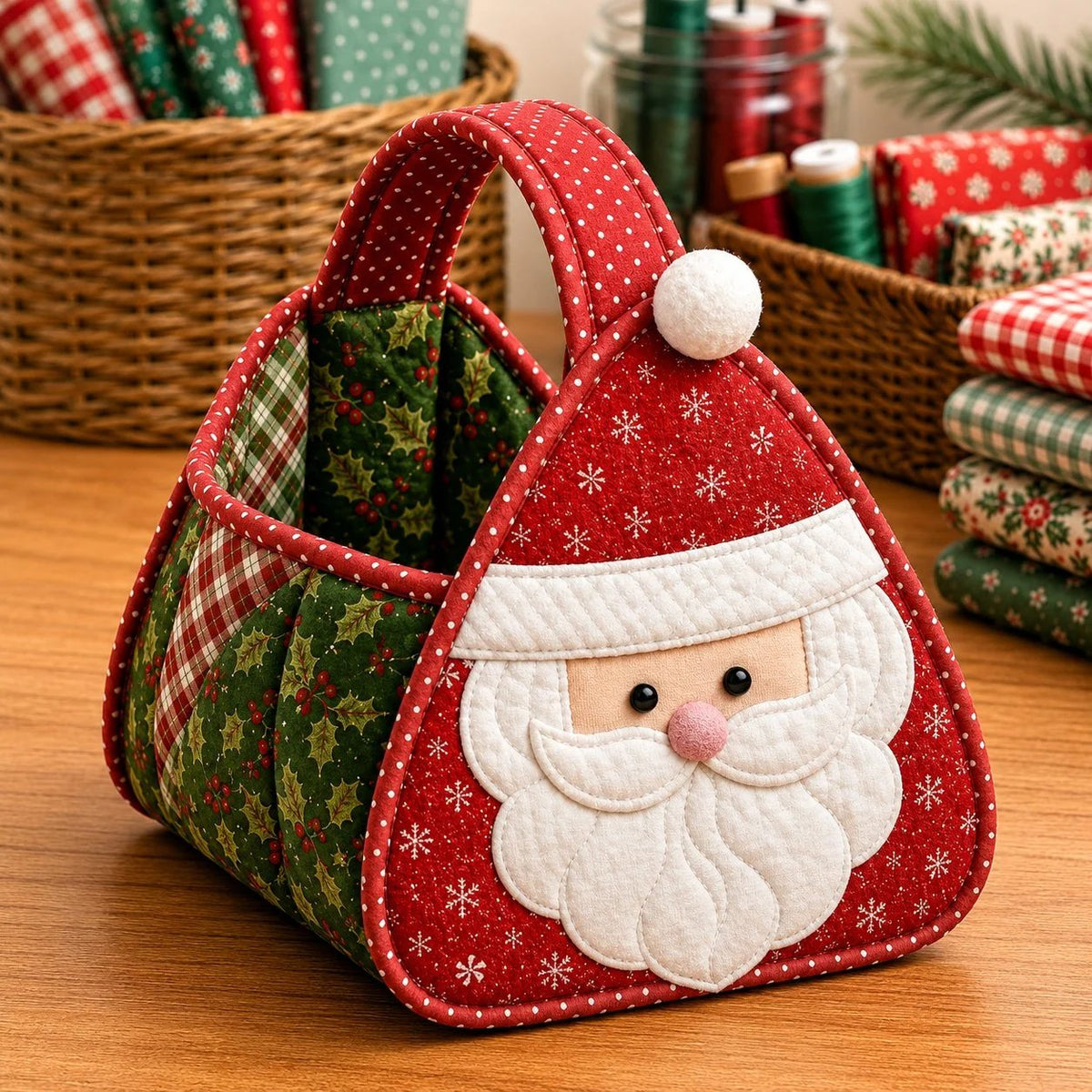 🔥Christmas Character Quilted Carry Basket ⭐🎉