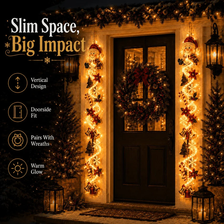 🔥🎄Glowing Christmas Door Hanger | 6 Festive Lighted Designs with Warm Glow