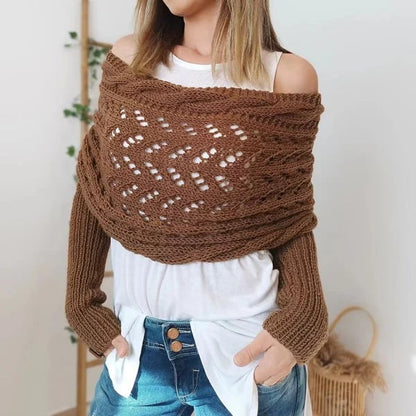 🔥Knitted Cable Wrap, Shrugs For Women, Knitted Wrap
