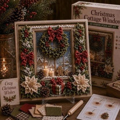 ✨Hot 30% OFF🌹🎄 3D Christmas Fabric Poke Art Kit