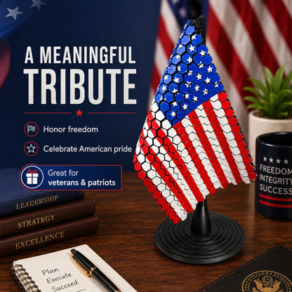 ✨🇺🇸 Flag Chain Mail Patriotic Desk Decor