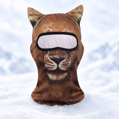 🔥3D Cat Ski Mask with Ears – Funny Windproof Balaclava for Skiing & Festivals