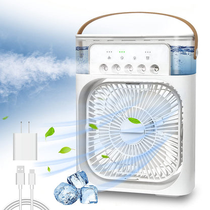 🔥Mini USB Desk Fan with Misting Spray – 3 Wind Speeds, Timer and Spray Modes